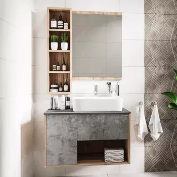 Мебель для ванной комнаты Grossman Бруно 80 веллингтон, бетон