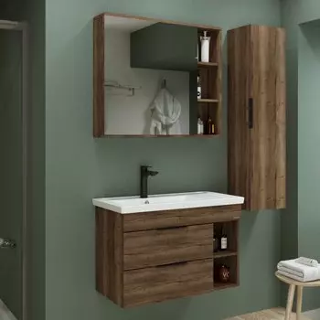 Мебель для ванной комнаты Grossman Форта 80 темный дуб