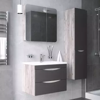 Мебель для ванной комнаты Grossman Талис 70 бетон пайн, графит