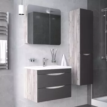 Мебель для ванной комнаты Grossman Талис 80 бетон пайн, графит