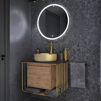 Мебель для ванной комнаты Grossman Винтаж 70 веллингтон, металл золото, раковина GR-5010GG