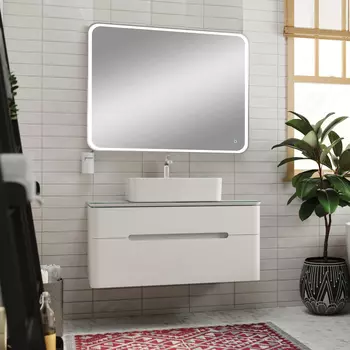 Мебель для ванной комнаты Jorno Bosko 100 подвесная, зеркало DIWO Коломна