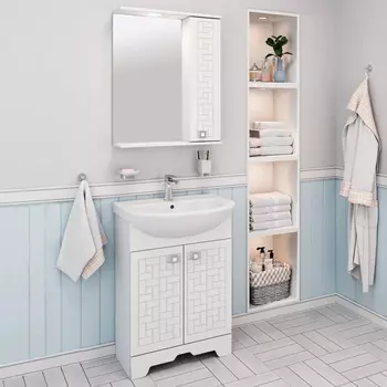 Мебель для ванной комнаты Runo Авила 60, напольная, раковина Уют 60