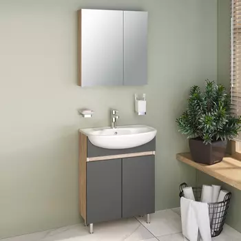 Мебель для ванной комнаты Runo Лада 60 графит