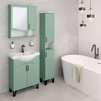 Мебель для ванной комнаты Runo Марсель 65, напольная, мята