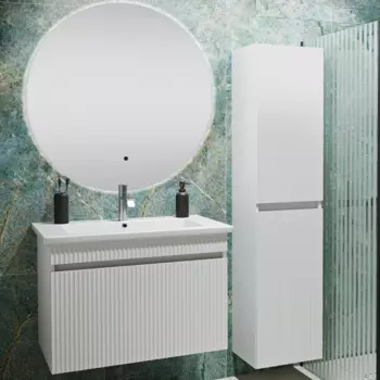 Мебель для ванной комнаты Runo Модена 65 белая, раковина Оскар 65