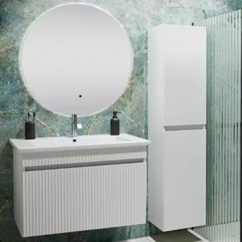 Мебель для ванной комнаты Runo Модена 75 белая, раковина Оскар 75