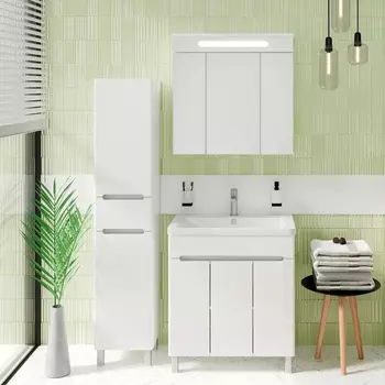 Мебель для ванной комнаты Runo Парма 75, напольная, 3 двери