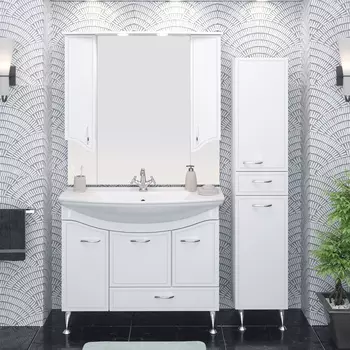 Мебель для ванной комнаты Runo Севилья 105 с бельевой корзиной