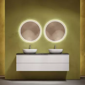 Мебель для ванной комнаты Sancos Folk 160 bianco, столешница черный мрамор TT160A1X, раковина CN6009