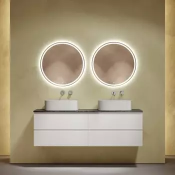 Мебель для ванной комнаты Sancos Folk 160 bianco, столешница черный мрамор TT160A1, раковина CN6052MSG