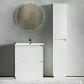 Мебель для ванной комнаты Sancos Libra Floor 70 белый глянец, белая раковина CN7007