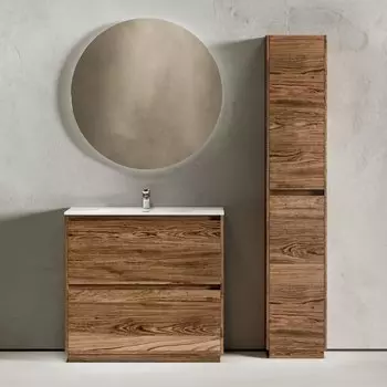 Мебель для ванной комнаты Sancos Libra Floor 90 дуб чарльстон, белая раковина CN7002