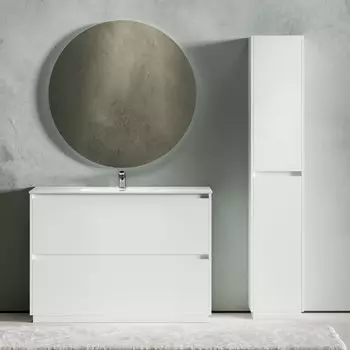 Мебель для ванной комнаты Sancos Libra Floor 120 белый глянец, белая раковина CN7006