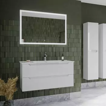 Мебель для ванной комнаты Sancos Norma 2.0 100 см белый глянец