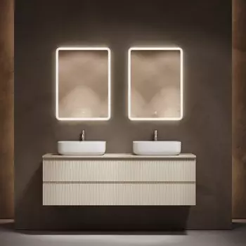 Мебель для ванной комнаты Sancos Snob R 160 beige soft, столешница бежевая TT160A2X, раковина CN5043