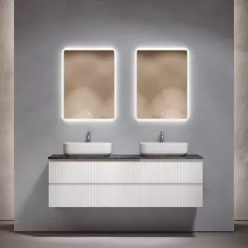 Мебель для ванной комнаты Sancos Snob T 160 bianco, столешница черный мрамор TT160A1X, раковина CN5043