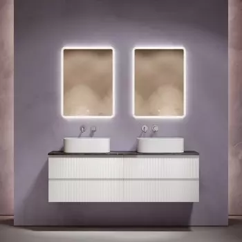 Мебель для ванной комнаты Sancos Snob T 160 bianco, столешница черный мрамор TT160A1, раковина CN6052