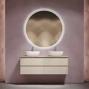 Мебель для ванной комнаты Sancos Snob T 140 beige soft, столешница бежевая TT140A2X, раковина CN6009