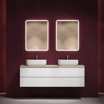 Мебель для ванной комнаты Sancos Snob T 160 bianco, столешница бежевая TT160A2X, раковина CN5043