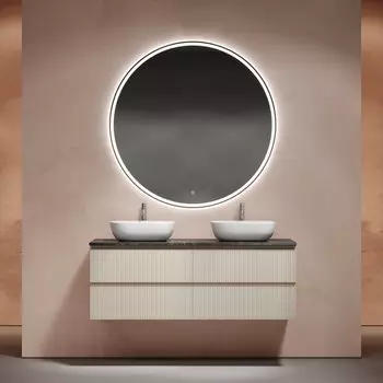 Мебель для ванной комнаты Sancos Snob T 140 beige soft, столешница черный мрамор TT140A1X, раковина CN6009