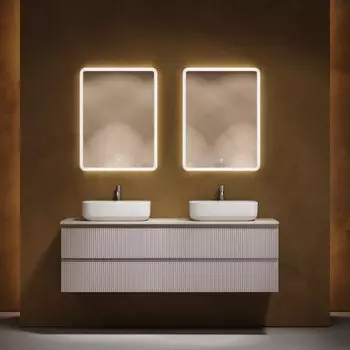 Мебель для ванной комнаты Sancos Snob T 160 doha soft, столешница бежевая TT160A2X, раковина CN5043