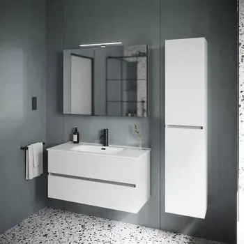 Мебель для ванной комнаты Sancos Urban 100 см белый глянец
