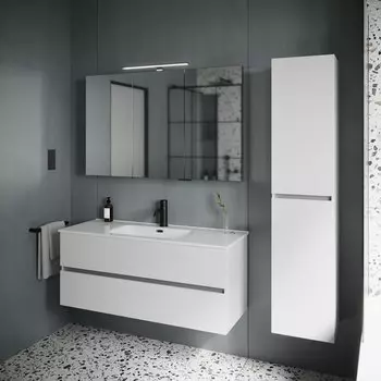 Мебель для ванной комнаты Sancos Urban 120 см белый глянец