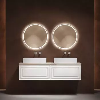 Мебель для ванной комнаты Sancos Very 160 bianco, столешница бежевая TT160A2, раковина CN6070