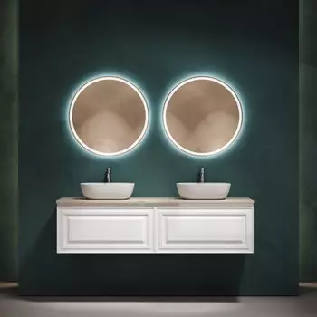 Мебель для ванной комнаты Sancos Very 160 bianco, столешница бежевая TT160A2X, раковина CN6009