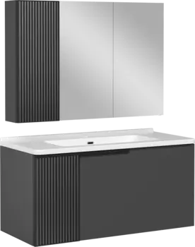 Мебель для ванной комнаты STWORKI Готланд 100 антрацит матовый
