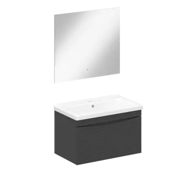 Мебель для ванной комнаты STWORKI Хедмарк 80 антрацит
