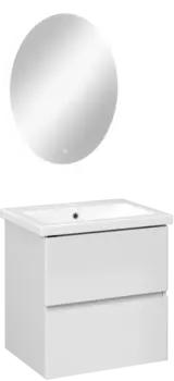 Мебель для ванной комнаты STWORKI Колдинг 60 белая, с раковиной Como 60