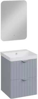 Мебель для ванной комнаты STWORKI Ларвик 50 серая матовая