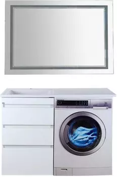 Мебель для ванной Misty Фостер 55 напольная, под стиральную машину