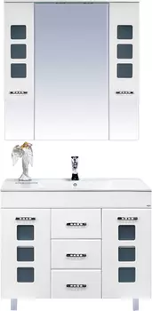 Мебель для ванной Misty Квадро 105 белая эмаль