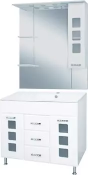 Мебель для ванной Misty Квадро 90 белая эмаль