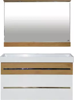 Мебель для ванной Misty Леон 100 подвесная, дуб