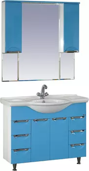 Мебель для ванной Misty Жасмин 105 голубая эмаль