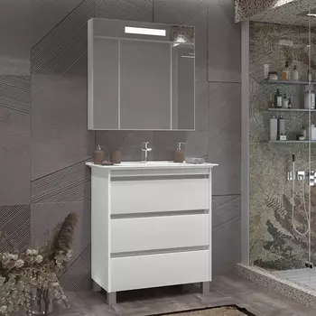 Мебель для ванной Opadiris Фреш 80 напольная, белая