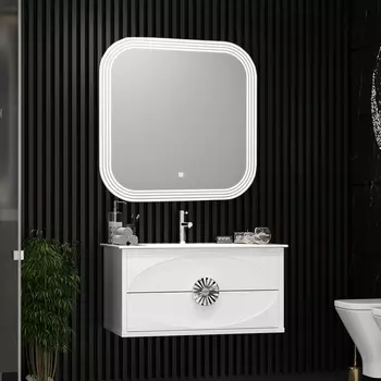 Комплект мебели подвесной Opadiris Ибица 90 белый, фурнитура хром