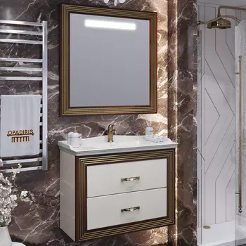 Комплект мебели Opadiris Карат 80 бежевый с золотой патиной