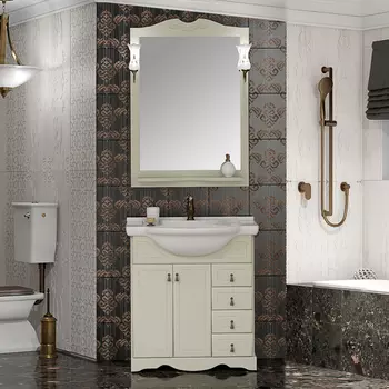 Мебель для ванной Opadiris Клио 75 напольная, слоновая кость