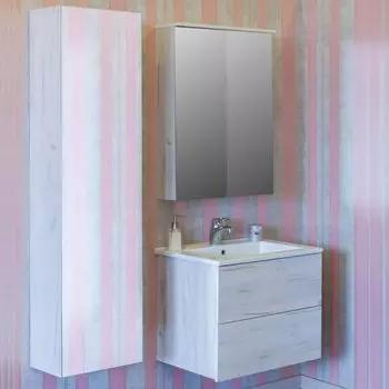 Комплект мебели подвесной Sanflor Чикаго 65 белый - светлое дерево