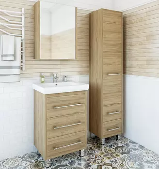 Комплект мебели напольный Sanflor Ларго 60 светлое дерево, вяз швейцарский