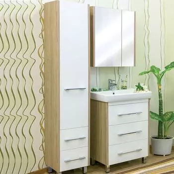 Комплект мебели напольный Sanflor Ларго 70 светлое дерево, швейцарский вяз, белый