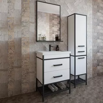 Комплект мебели Sanflor Норд 60 белый, черный