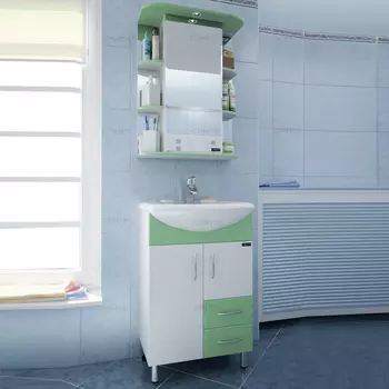 Мебель для ванной СанТа Уют 55 2 двери, 2 ящика фисташка