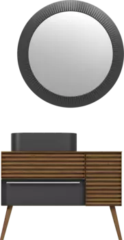 Мебель для ванной STWORKI Zelena 100 anthracite