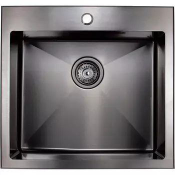 Металлическая мойка Kaiser 54х51 вороненая сталь